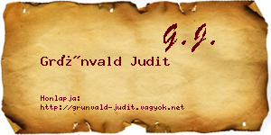 Grünvald Judit névjegykártya